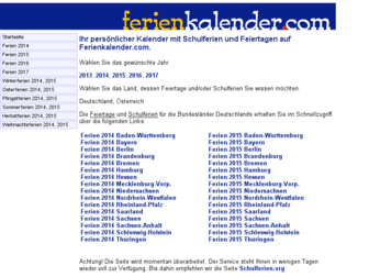 ferienkalender.com website preview