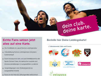 clubcard.ticketportal.ch website preview