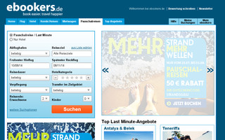 reisen.ebookers.de website preview