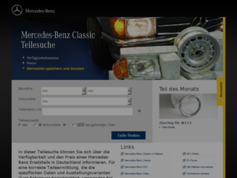 teilesuche.mercedes-benz-classic.com website preview