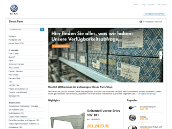 shop.volkswagen-classic-parts.de website preview