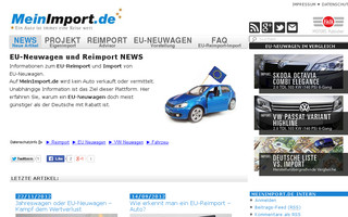 meinimport.de website preview
