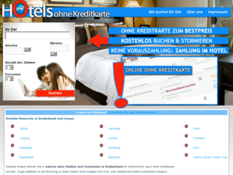 hotels-ohne-kreditkarte.de website preview