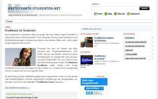 kreditkarte-studenten.net website preview
