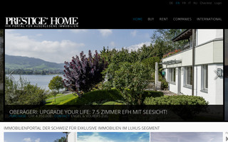 prestigehome.ch website preview