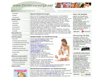 kindervorsorge.net website preview