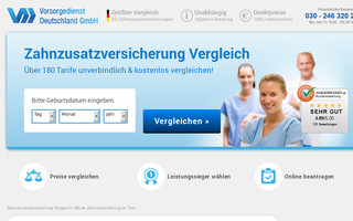 zahnzusatzversicherungen-vergleich.com website preview