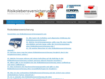 risikolebensversicherungen24.com website preview