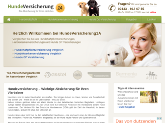 hundeversicherung1a.de website preview