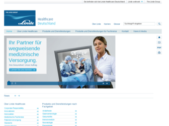 linde-healthcare.de website preview