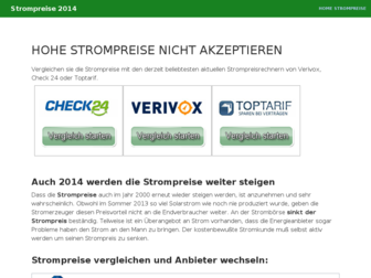 strompreise-2014.de website preview