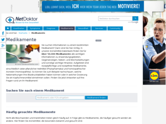 medikamente.netdoktor.de website preview