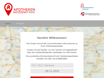 apothekennotdienst-nrw.de website preview