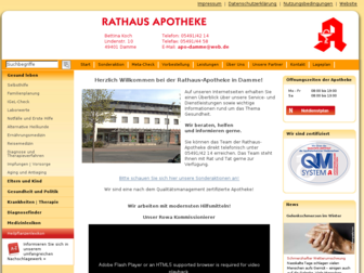 apotheke-damme.de website preview