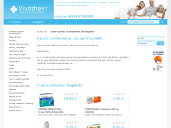 vivothekapotheke.de website preview