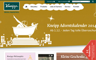 kneipp.de website preview