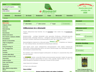 e-biomarkt.de website preview