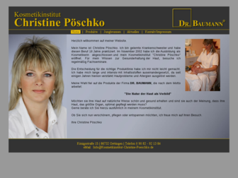 kosmetikinstitut-christine-poeschko.de website preview