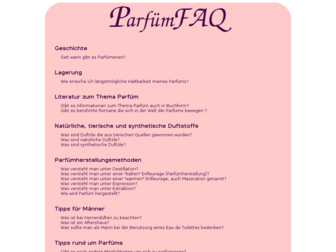 parfuem-faq.de website preview