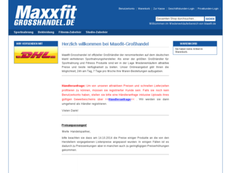 maxxfit-grosshandel.de website preview