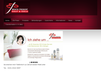 prokop-hautpflege.de website preview