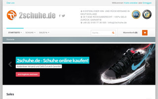 2schuhe.de website preview