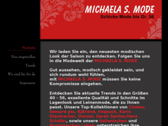 michaela-mode.de website preview