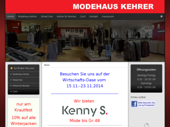 kehrer-modehaus.de website preview