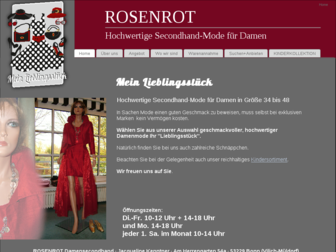 rosenrot-damensecondhand.de website preview