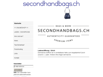 secondhandbags.ch website preview
