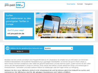 pre-paid-sim.de website preview