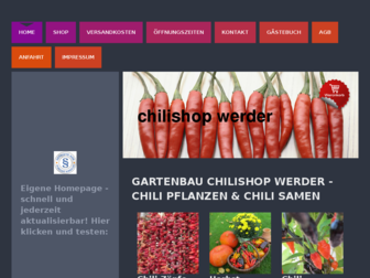 chilishop-werder.de website preview
