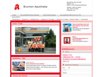 blumen-apotheke-schoenenberg.de website preview