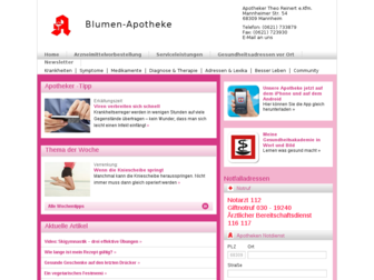 blumen-apotheke-mannheim-app.de website preview
