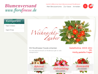 blumenversand-florafinesse.de website preview