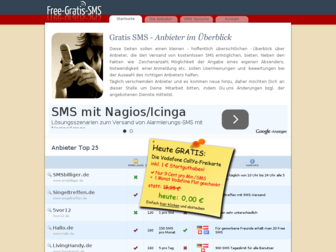 free-gratis-sms.de website preview
