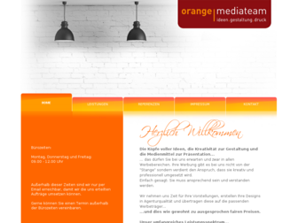 orange-mediateam.de website preview