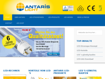 antaris-led.de website preview