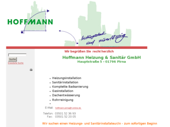 hoffmann-heizung-sanitaer.de website preview
