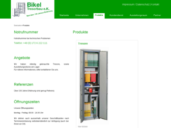 bikel-tresore.de website preview
