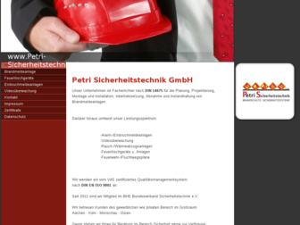 petri-sicherheitstechnik.de website preview