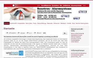 senotronic-sicherheitstechnik.de website preview