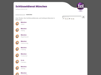 muenchen.aufsperrdienst.tel website preview