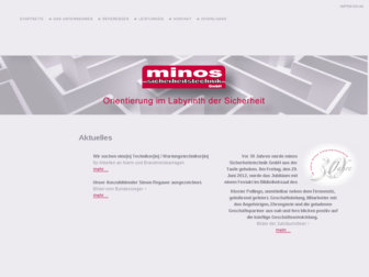minos.com website preview