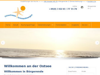 ostseetraum-fewo.de website preview