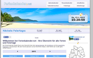 ferienkalender.net website preview
