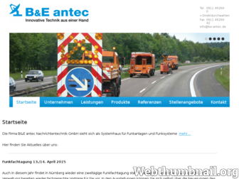 be-antec.de website preview