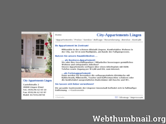 city-appartements-lingen.de website preview