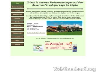 bauernhofurlaub-fuchshof.de website preview