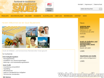 sauer-sonnenschutz.de website preview